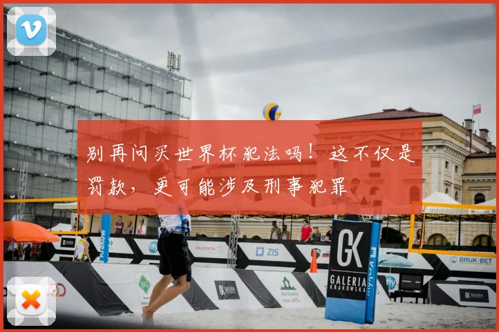 别再问买世界杯犯法吗！这不仅是罚款，更可能涉及刑事犯罪